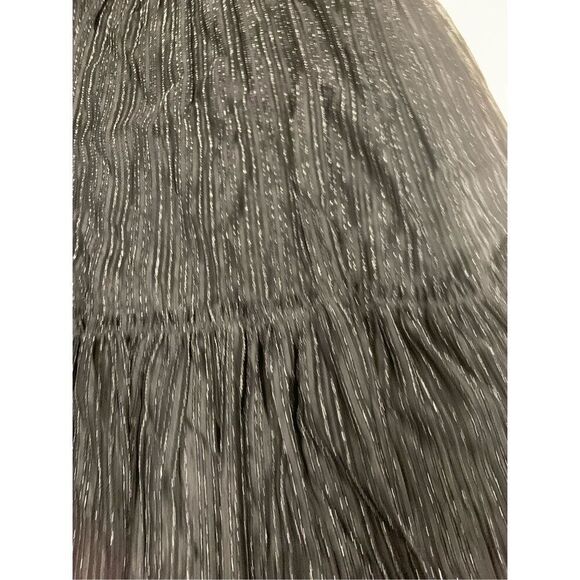 Metallic Mesh A Line Skirt by Metrowear - Picture 3 of 5